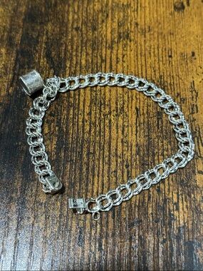 Elco Silver Double Link Bracelet 8"